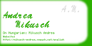 andrea mikusch business card